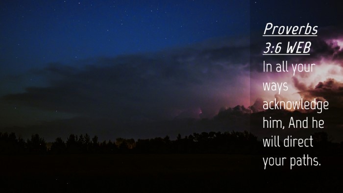 Picture 04 - Proverbs 3:6 WEB Desktop Wallpaper - In all your ways acknowledge him, And he will - Desktop Bible Verse Wallpaper