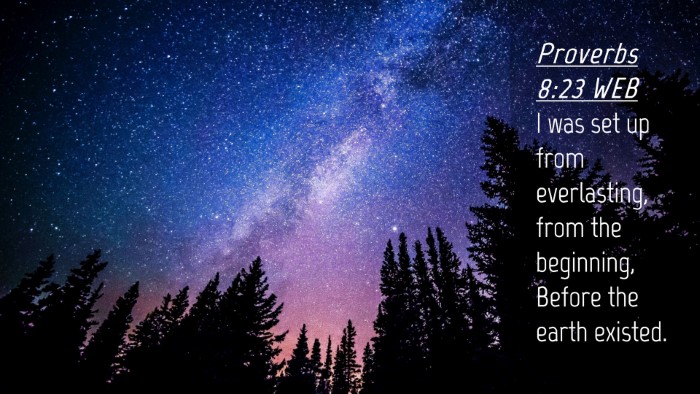 Picture 04 - Proverbs 8:23 WEB Desktop Wallpaper - I was set up from everlasting, from the - Desktop Bible Verse Wallpaper