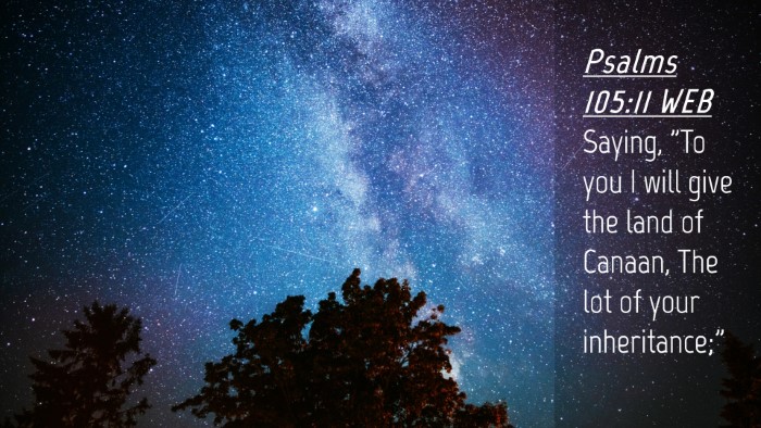 Picture 04 - Psalms 105:11 WEB Desktop Wallpaper - Saying, 