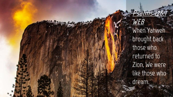 Picture 04 - Psalms 126:1 WEB Desktop Wallpaper - When Yahweh brought back those who returned to - Desktop Bible Verse Wallpaper
