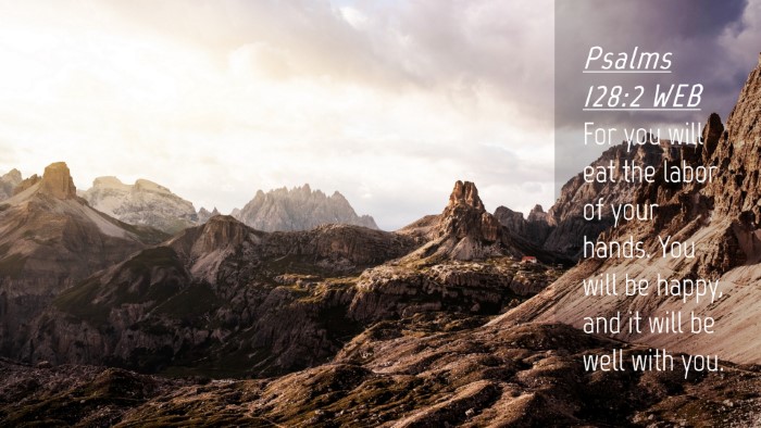 Picture 04 - Psalms 128:2 WEB Desktop Wallpaper - For you will eat the labor of your hands. You - Desktop Bible Verse Wallpaper