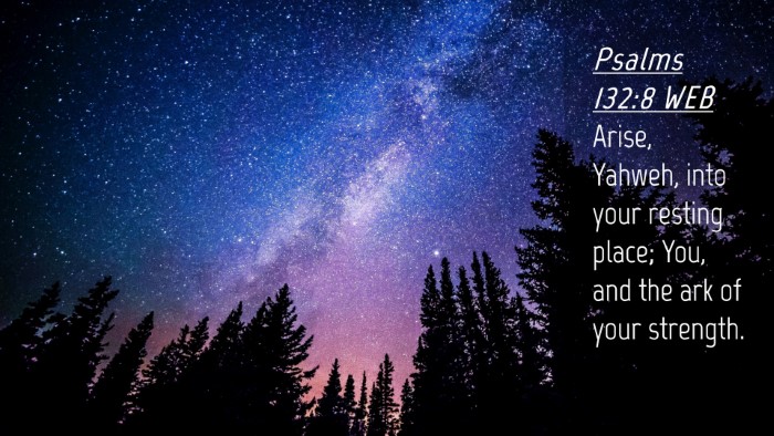 Picture 04 - Psalms 132:8 WEB Desktop Wallpaper - Arise, Yahweh, into your resting place; You, and - Desktop Bible Verse Wallpaper