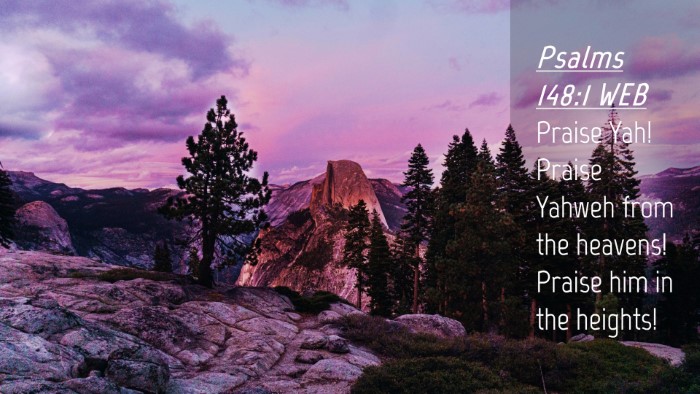 Picture 04 - Psalms 148:1 WEB Desktop Wallpaper - Praise Yah! Praise Yahweh from the heavens! - Desktop Bible Verse Wallpaper