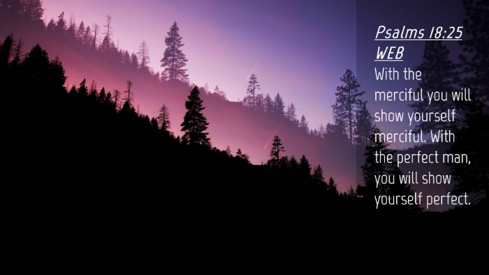 Picture 04 - Psalms 18:25 WEB Desktop Wallpaper - With the merciful you will show yourself - Desktop Bible Verse Wallpaper
