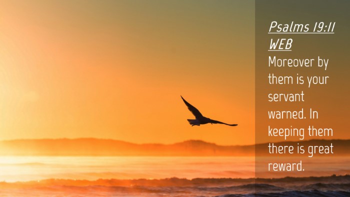 Picture 04 - Psalms 19:11 WEB Desktop Wallpaper - Moreover by them is your servant warned. In - Desktop Bible Verse Wallpaper