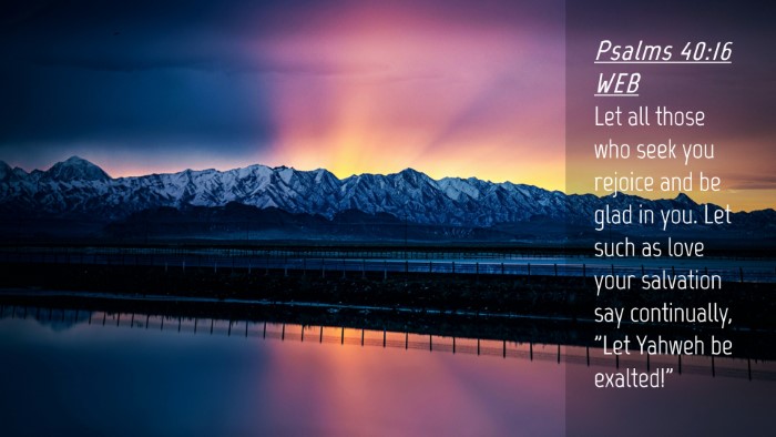 Picture 04 - Psalms 40:16 WEB Desktop Wallpaper - Let all those who seek you rejoice and be glad in - Desktop Bible Verse Wallpaper