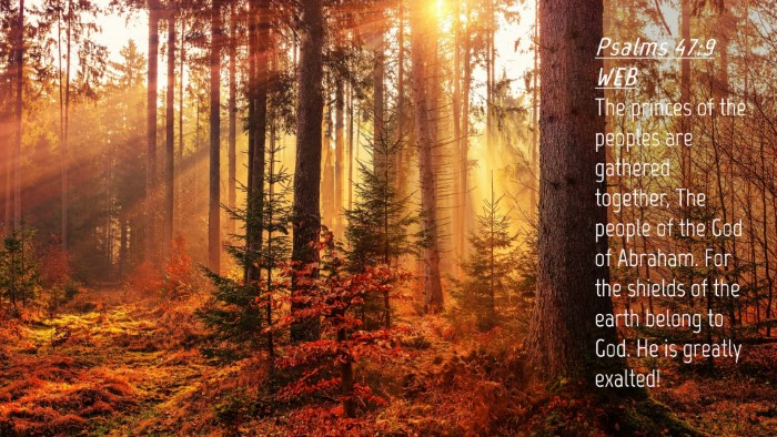 Picture 04 - Psalms 47:9 WEB Desktop Wallpaper - The princes of the peoples are gathered together, - Desktop Bible Verse Wallpaper