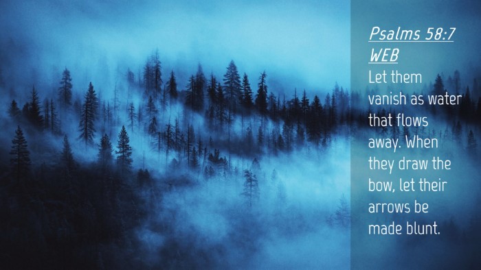 Picture 04 - Psalms 58:7 WEB Desktop Wallpaper - Let them vanish as water that flows away. When - Desktop Bible Verse Wallpaper