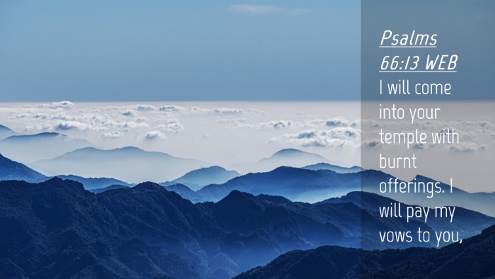Picture 04 - Psalms 66:13 WEB Desktop Wallpaper - I will come into your temple with burnt - Desktop Bible Verse Wallpaper