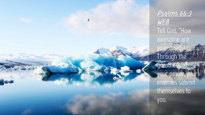 Picture 04 - Psalms 66:3 WEB Desktop Wallpaper - Tell God, 