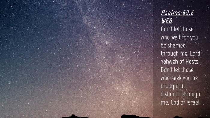 Picture 04 - Psalms 69:6 WEB Desktop Wallpaper - Don't let those who wait for you be shamed - Desktop Bible Verse Wallpaper