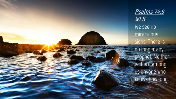Picture 04 - Psalms 74:9 WEB Desktop Wallpaper - We see no miraculous signs. There is no longer - Desktop Bible Verse Wallpaper