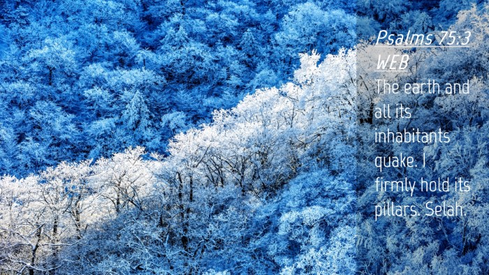 Picture 04 - Psalms 75:3 WEB Desktop Wallpaper - The earth and all its inhabitants quake. I firmly - Desktop Bible Verse Wallpaper