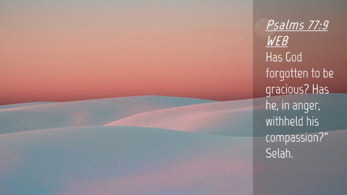 Picture 04 - Psalms 77:9 WEB Desktop Wallpaper - Has God forgotten to be gracious? Has he, in - Desktop Bible Verse Wallpaper