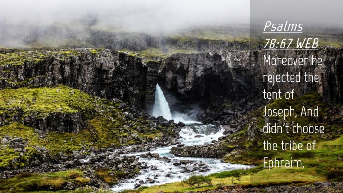 Picture 04 - Psalms 78:67 WEB Desktop Wallpaper - Moreover he rejected the tent of Joseph, And - Desktop Bible Verse Wallpaper
