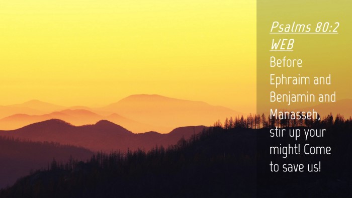 Picture 04 - Psalms 80:2 WEB Desktop Wallpaper - Before Ephraim and Benjamin and Manasseh, stir up - Desktop Bible Verse Wallpaper