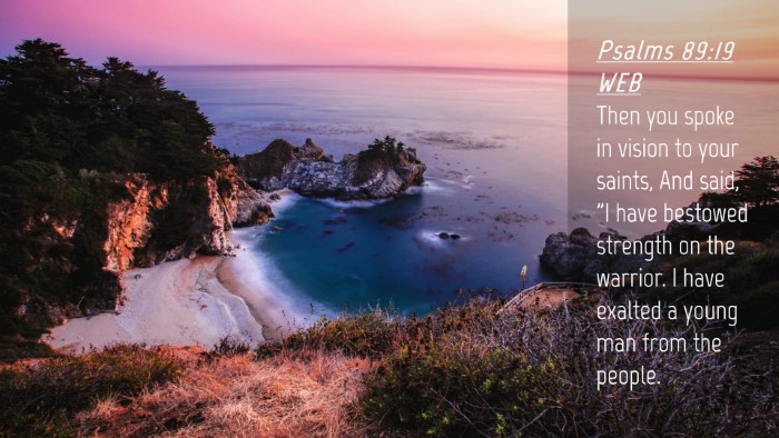 Picture 04 - Psalms 89:19 WEB Desktop Wallpaper - Then you spoke in vision to your saints, And - Desktop Bible Verse Wallpaper