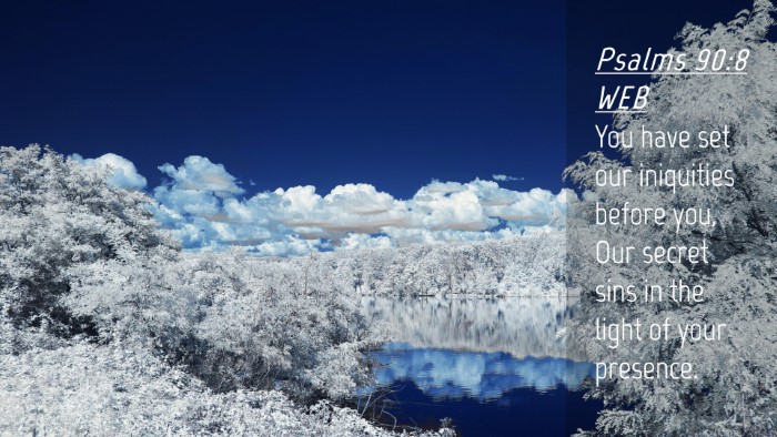 Picture 04 - Psalms 90:8 WEB Desktop Wallpaper - You have set our iniquities before you, Our - Desktop Bible Verse Wallpaper