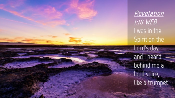 Picture 04 - Revelation 1:10 WEB Desktop Wallpaper - I was in the Spirit on the Lord's day, and I - Desktop Bible Verse Wallpaper