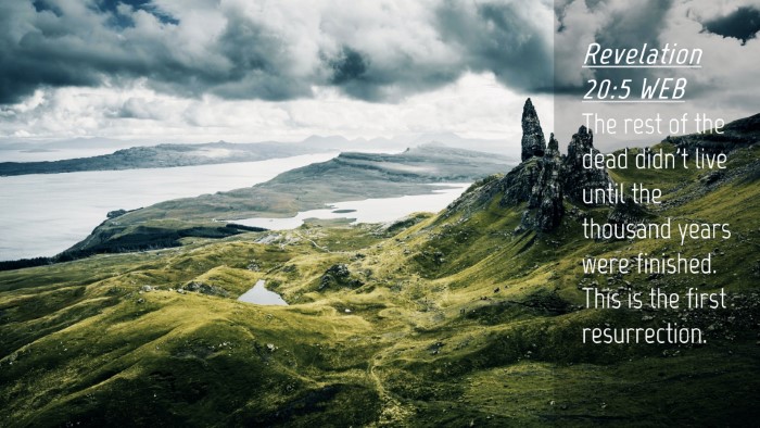 Picture 04 - Revelation 20:5 WEB Desktop Wallpaper - The rest of the dead didn't live until the - Desktop Bible Verse Wallpaper