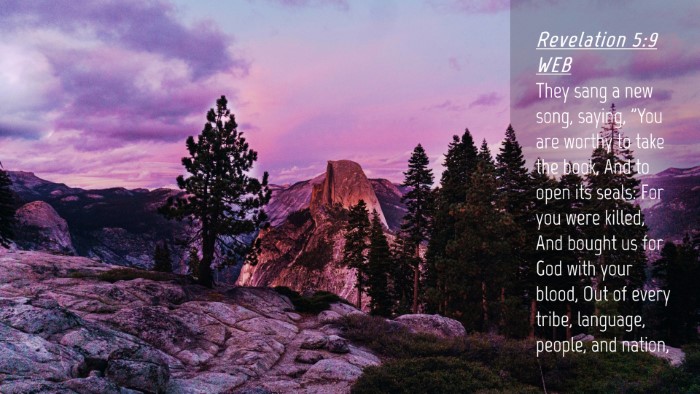Picture 04 - Revelation 5:9 WEB Desktop Wallpaper - They sang a new song, saying, 