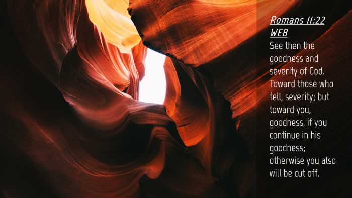 Picture 04 - Romans 11:22 WEB Desktop Wallpaper - See then the goodness and severity of God. Toward - Desktop Bible Verse Wallpaper
