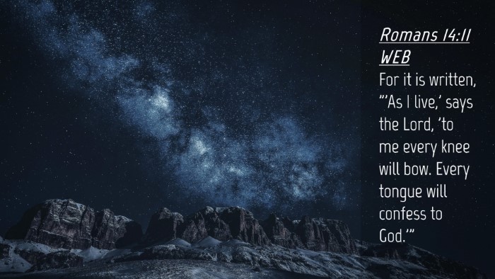 Picture 04 - Romans 14:11 WEB Desktop Wallpaper - For it is written, 
