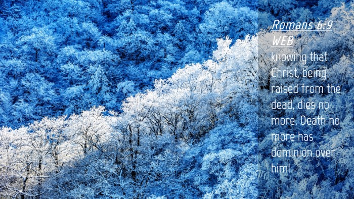 Picture 04 - Romans 6:9 WEB Desktop Wallpaper - knowing that Christ, being raised from the dead, - Desktop Bible Verse Wallpaper