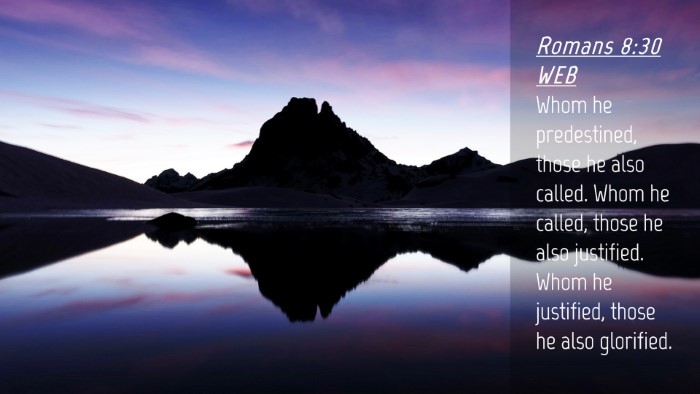Picture 04 - Romans 8:30 WEB Desktop Wallpaper - Whom he predestined, those he also called. Whom - Desktop Bible Verse Wallpaper