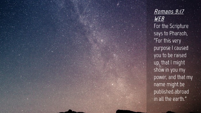 Picture 04 - Romans 9:17 WEB Desktop Wallpaper - For the Scripture says to Pharaoh, 