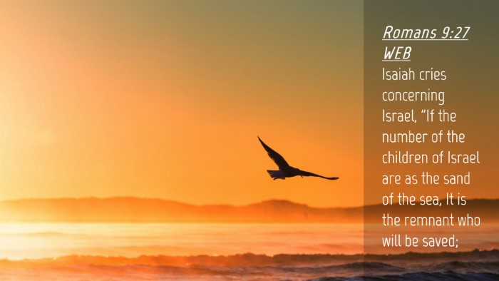 Picture 04 - Romans 9:27 WEB Desktop Wallpaper - Isaiah cries concerning Israel, 