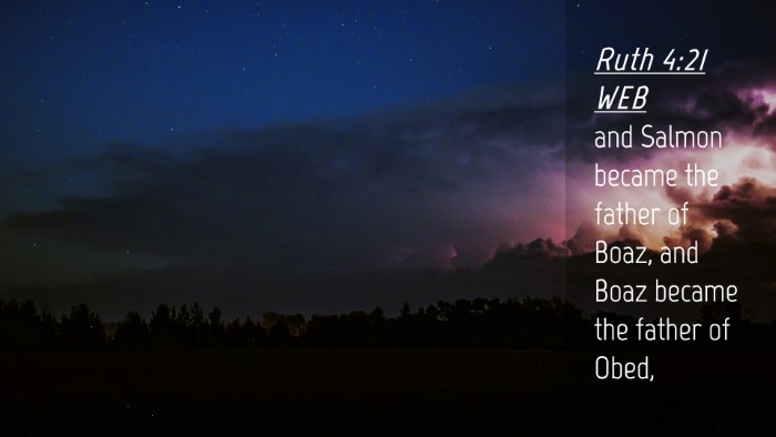 Picture 04 - Ruth 4:21 WEB Desktop Wallpaper - and Salmon became the father of Boaz, and Boaz - Desktop Bible Verse Wallpaper