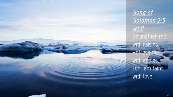 Picture 04 - Song of Solomon 2:5 WEB Desktop Wallpaper - Strengthen me with raisins, Refresh me with - Desktop Bible Verse Wallpaper