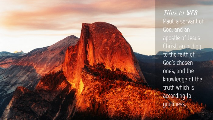 Picture 04 - Titus 1:1 WEB Desktop Wallpaper - Paul, a servant of God, and an apostle of Jesus - Desktop Bible Verse Wallpaper