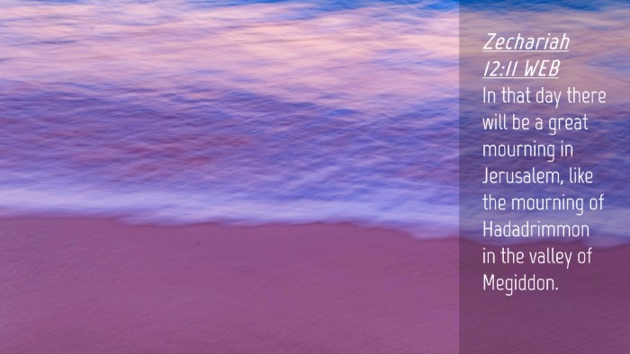 Picture 04 - Zechariah 12:11 WEB Desktop Wallpaper - In that day there will be a great mourning in - Desktop Bible Verse Wallpaper