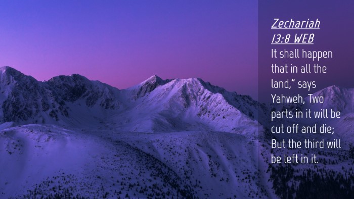 Picture 04 - Zechariah 13:8 WEB Desktop Wallpaper - It shall happen that in all the land,
