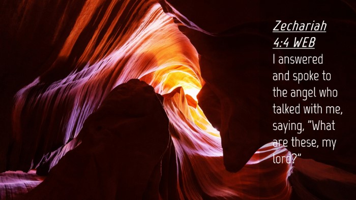 Picture 04 - Zechariah 4:4 WEB Desktop Wallpaper - I answered and spoke to the angel who talked with - Desktop Bible Verse Wallpaper