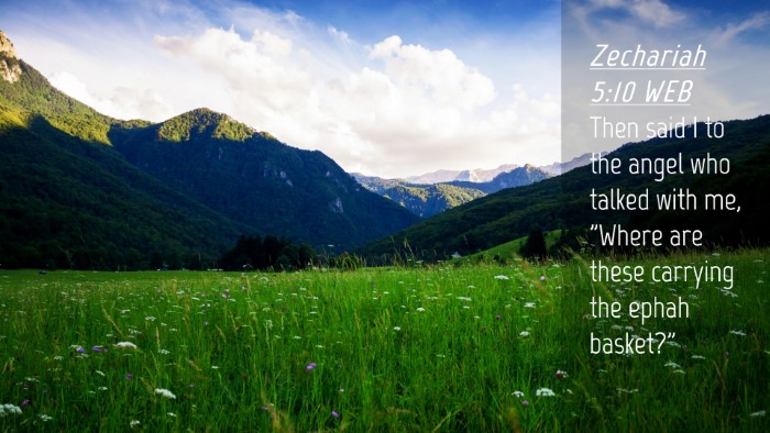 Picture 04 - Zechariah 5:10 WEB Desktop Wallpaper - Then said I to the angel who talked with me, - Desktop Bible Verse Wallpaper
