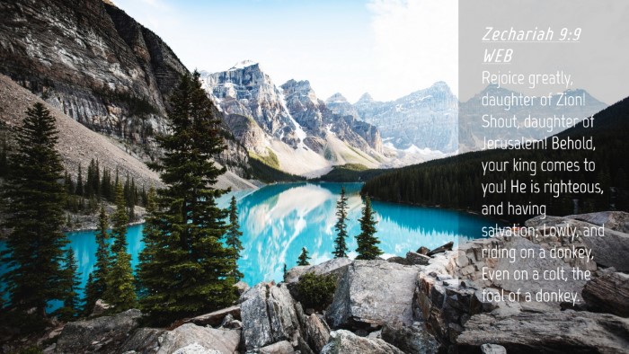 Picture 04 - Zechariah 9:9 WEB Desktop Wallpaper - Rejoice greatly, daughter of Zion! Shout, - Desktop Bible Verse Wallpaper
