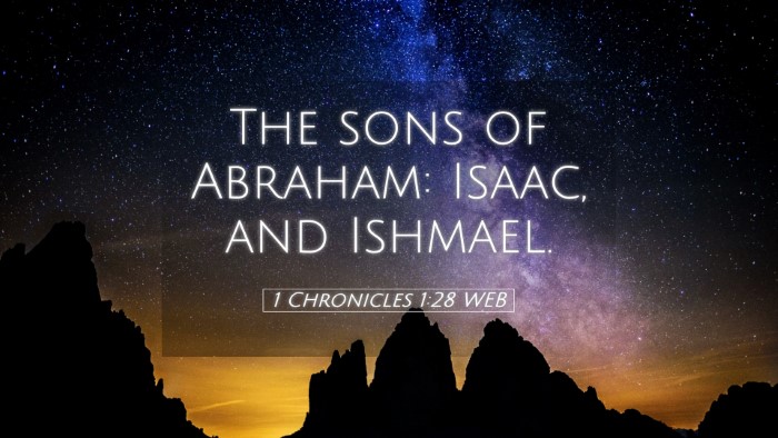 Picture 05 - 1 Chronicles 1:28 WEB Desktop Wallpaper - The sons of Abraham: Isaac, and - Desktop Bible Verse Wallpaper