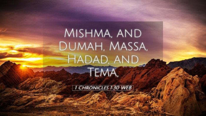 Picture 05 - 1 Chronicles 1:30 WEB Desktop Wallpaper - Mishma, and Dumah, Massa, Hadad, and - Desktop Bible Verse Wallpaper