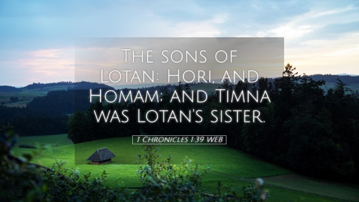 Picture 05 - 1 Chronicles 1:39 WEB Desktop Wallpaper - The sons of Lotan: Hori, and Homam; and Timna was - Desktop Bible Verse Wallpaper