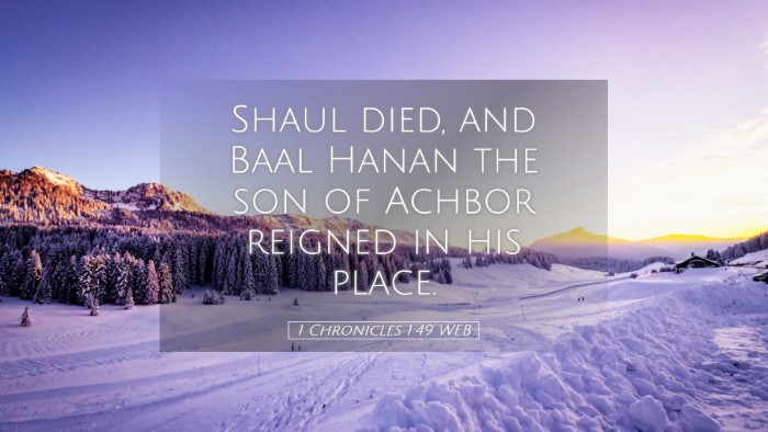 Picture 05 - 1 Chronicles 1:49 WEB Desktop Wallpaper - Shaul died, and Baal Hanan the son of Achbor - Desktop Bible Verse Wallpaper