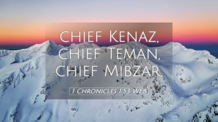 Picture 05 - 1 Chronicles 1:53 WEB Desktop Wallpaper - chief Kenaz, chief Teman, chief - Desktop Bible Verse Wallpaper