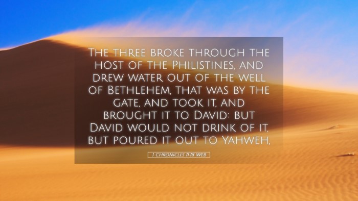 Picture 05 - 1 Chronicles 11:18 WEB Desktop Wallpaper - The three broke through the host of the - Desktop Bible Verse Wallpaper