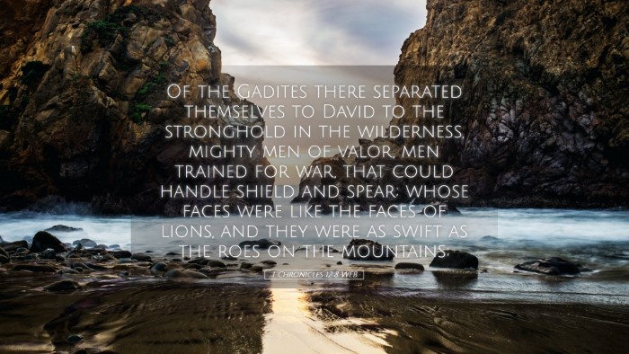 Picture 05 - 1 Chronicles 12:8 WEB Desktop Wallpaper - Of the Gadites there separated themselves to - Desktop Bible Verse Wallpaper