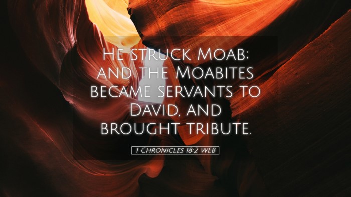 Picture 05 - 1 Chronicles 18:2 WEB Desktop Wallpaper - He struck Moab; and the Moabites became servants - Desktop Bible Verse Wallpaper