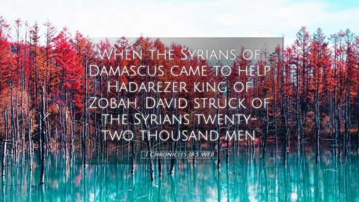 Picture 05 - 1 Chronicles 18:5 WEB Desktop Wallpaper - When the Syrians of Damascus came to help - Desktop Bible Verse Wallpaper