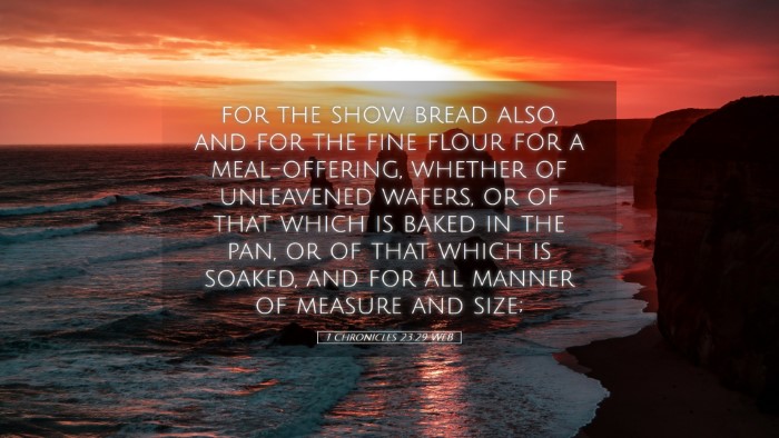 Picture 05 - 1 Chronicles 23:29 WEB Desktop Wallpaper - for the show bread also, and for the fine flour - Desktop Bible Verse Wallpaper