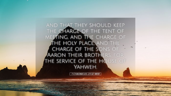 Picture 05 - 1 Chronicles 23:32 WEB Desktop Wallpaper - and that they should keep the charge of the tent - Desktop Bible Verse Wallpaper